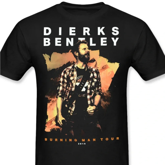 Dierks Bentley 2019 Burning Man North American Tour Country T-Shirt Small - Picture 1 of 7